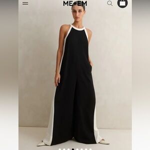 ME+EM” Colorblock Halter Wide Leg Jumpsuit